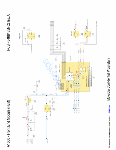 Motorola A 1000 Schematics, PCB,RF board layouts. RAR file contains four PDF files  at approx. 1.6 Mb deflated